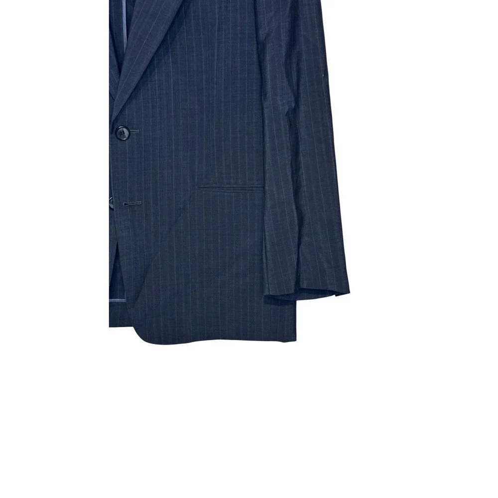 Emenegildo Zegna Women's Blazer‎ Jacket Mohair Trophy 2-Button Pinstriped Sz. 42